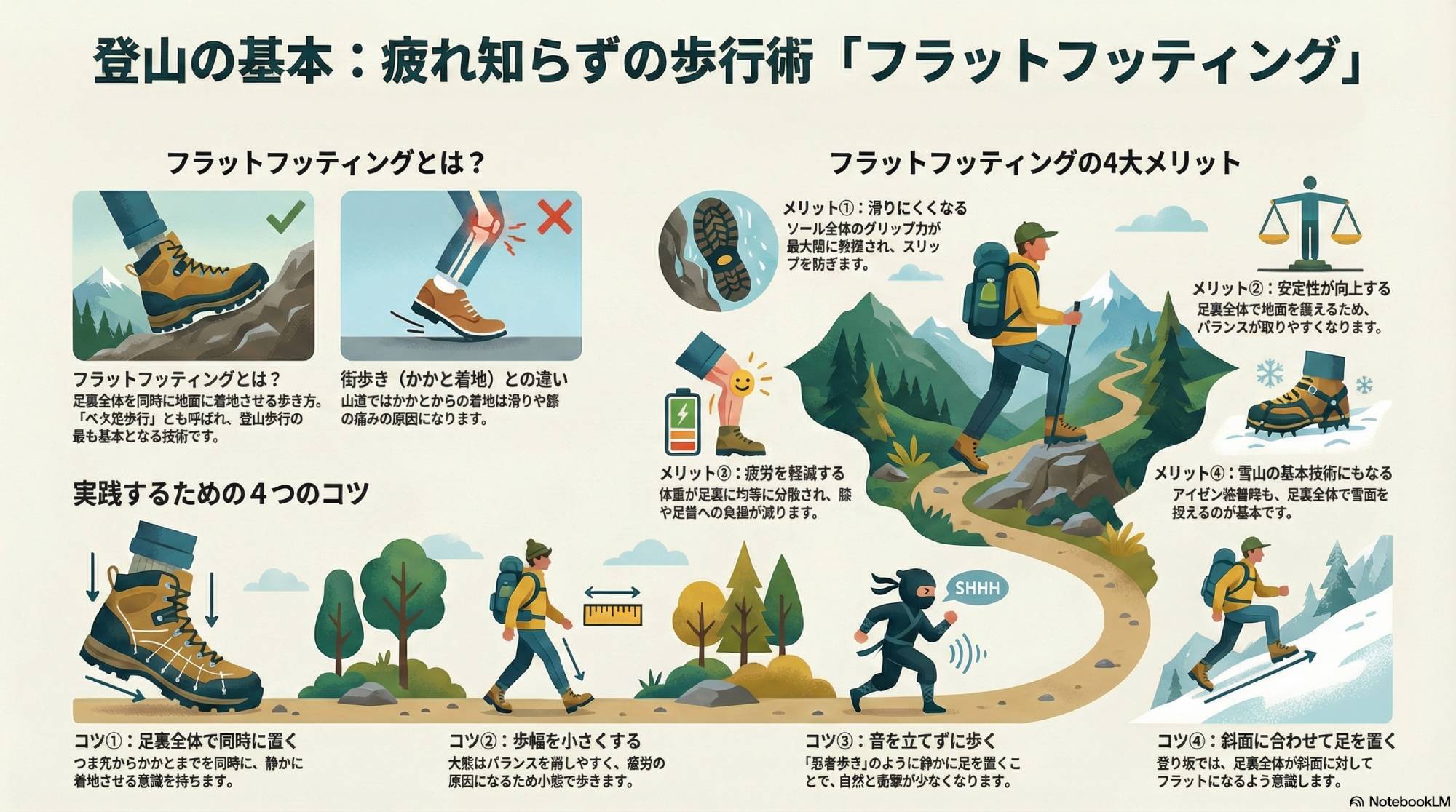 フラットフッティングのコツ